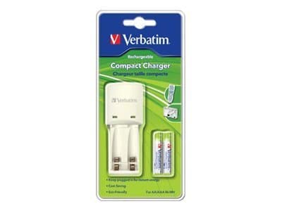 Verbatim Compact Charger - Batterilader - (for 2xAA/AAA)