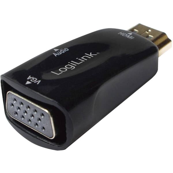 LogiLink CV0107 Adapter [1x HDMI hane - 1x VGA hona] Svart