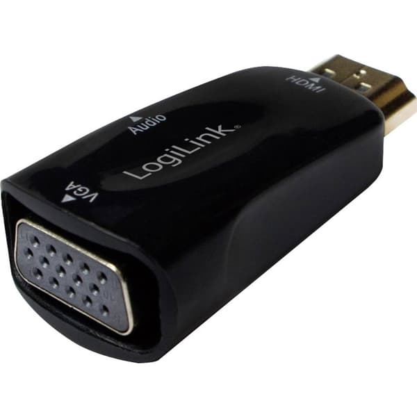LogiLink CV0107 Adapter [1x HDMI hane - 1x VGA hona] Svart