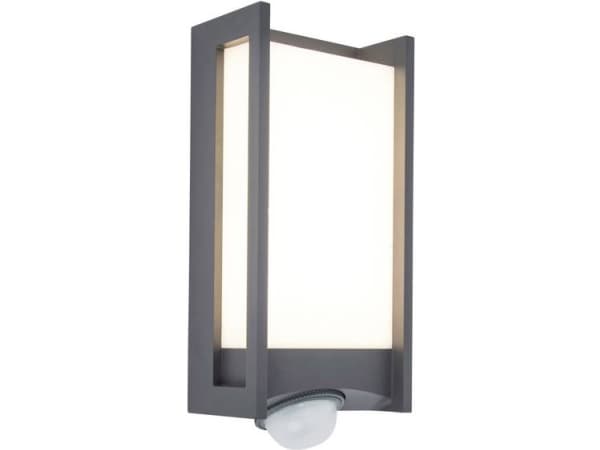 LUTEC QUBO, Vegglys, Grå, Aluminium, Polykarbonat (PC), IP54, Fasade, I