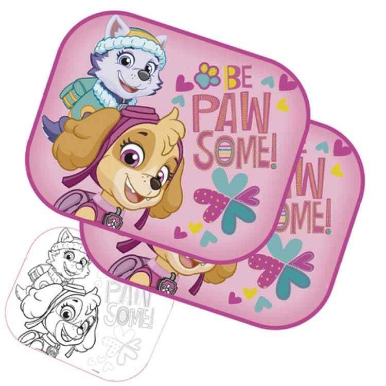 Paw Patrol Skye och Everest solskydd 2-pack