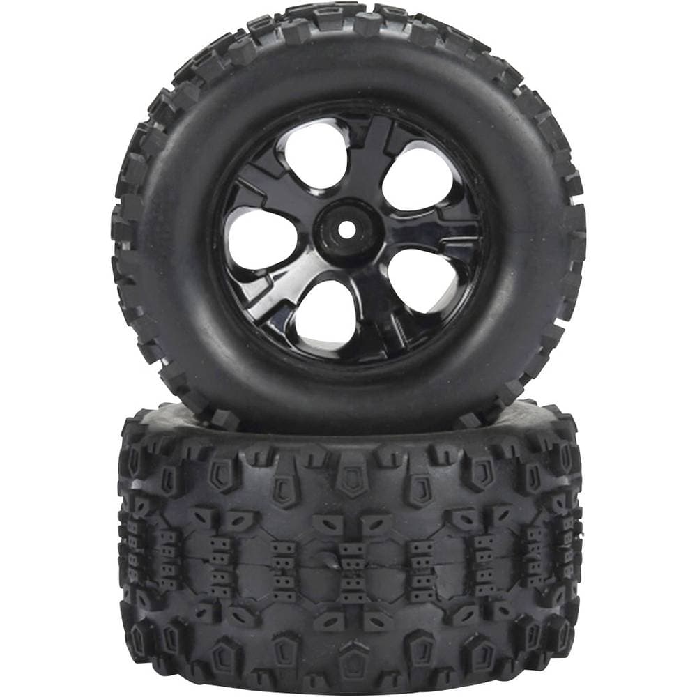 Komplette hjul 1:10 Reely Monstertruck XL bull 5 eger Black 1 stk