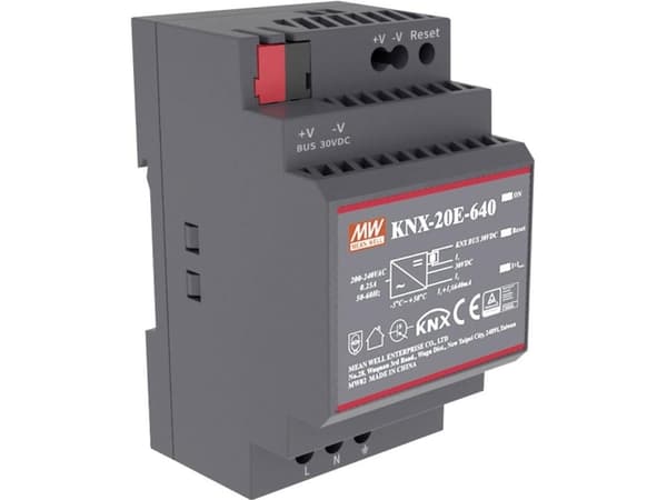 MEAN WELL KNX-20E-640, 180 - 264 V, 20 W, 30 V, 0,64 A, RoHS, 52,5 mm