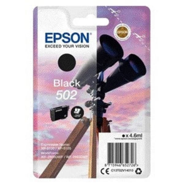 Epson Bläck T02V1, 502 Original Svart C13T02V14010