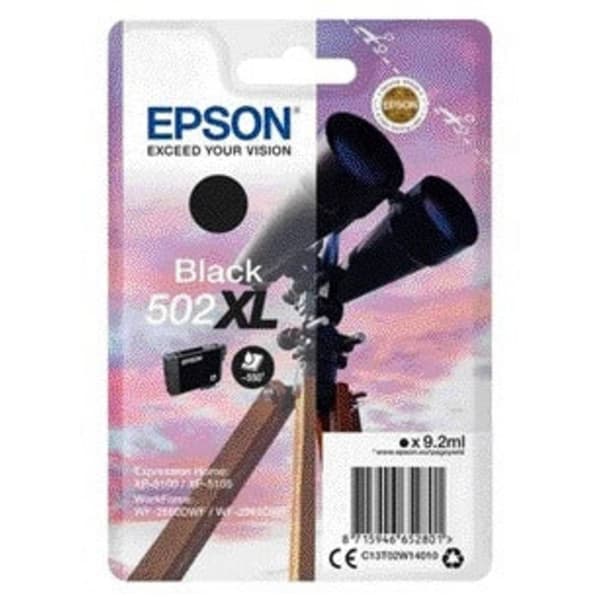 Epson Bläck T02W1, 502XL Original Svart C13T02W14010