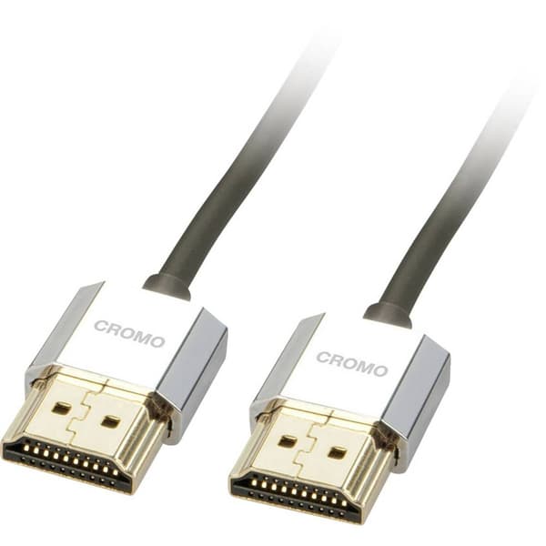 LINDY HDMI Anslutningskabel HDMI-A-kontakt, HDMI-A-kontakt 0.50 m Svart 41670 4K UHD HDMI-kabel