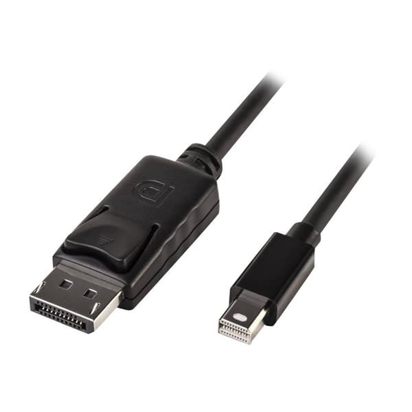 LINDY Mini-DisplayPort / DisplayPort Adapterkabel Mini DisplayPort-kontakt, DisplayPort-kontakt 2.00 m Svart 41646 Disp