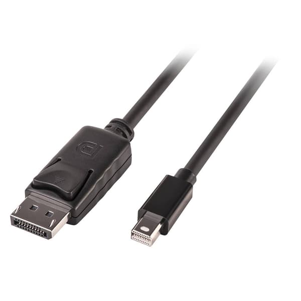 LINDY Mini-DisplayPort / DisplayPort Adapterkabel Mini DisplayPort-kontakt, DisplayPort-kontakt 2.00 m Svart 41646 Disp