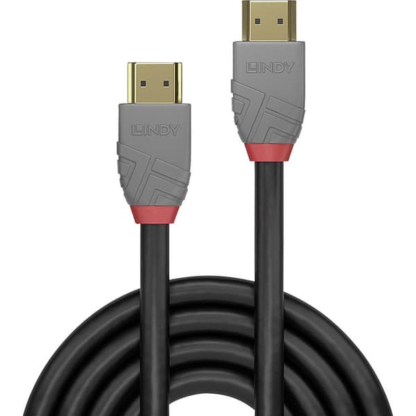LINDY HDMI Anslutningskabel HDMI-A-kontakt, HDMI-A-kontakt 5.00 m Svart 36965 4K UHD HDMI-kabel