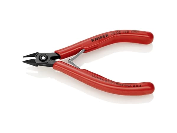 Knipex KP-7502125, Hånd kabelkutter, Rød, Plast, Stål, Rød, 62 HRC, 1,4 cm