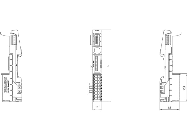Siemens 6ES7193-6BP00-0BA1, Monivärinen, 49 g, 1 kpl, 45 mm, 28 mm, 122 mm