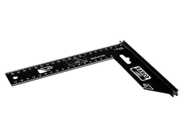 Bahco 9045-B-200, Puusepän suorakulma, Musta, Terästä, cm, mm, 1 mm, 22 cm
