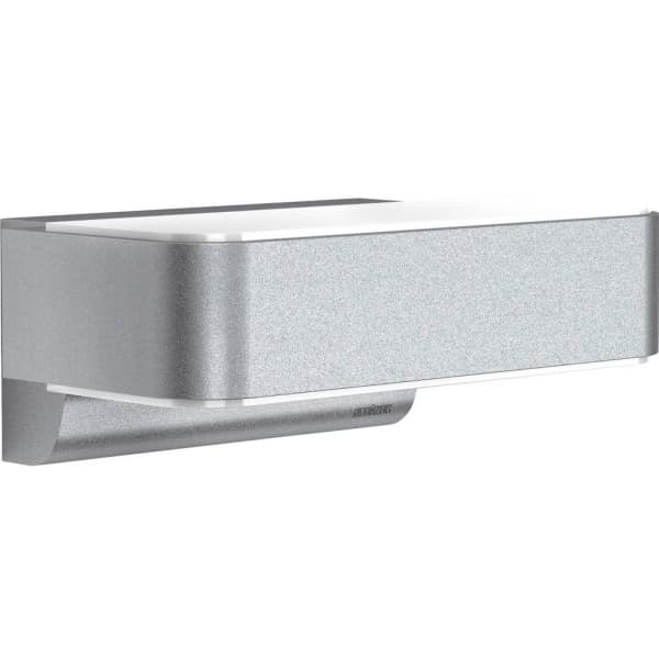 STEINEL L 810, Vägglampa utomhus, Silver, IP44, Ingång, Garage, Trädgård, Terrass, II, Rörelsesensor