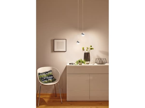 Paulmann 954.58, Krom, Vit, Krom, Vit, Metall, Plast, Rund, inomhus, II