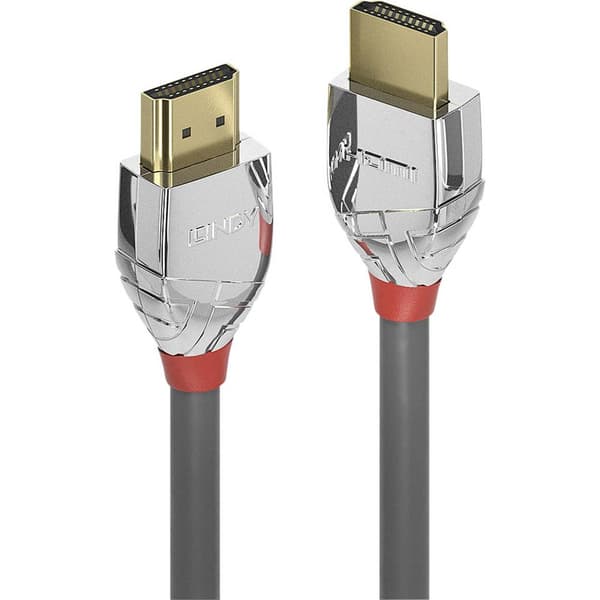 LINDY HDMI Anslutningskabel HDMI-A-kontakt, HDMI-A-kontakt 1.00 m Grå 37871 4K UHD HDMI-kabel