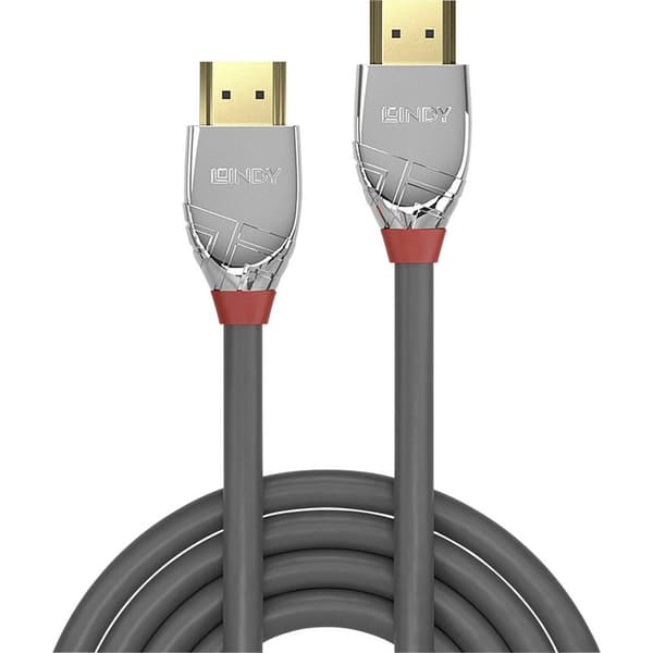 LINDY HDMI Anslutningskabel HDMI-A-kontakt, HDMI-A-kontakt 1.00 m Grå 37871 4K UHD HDMI-kabel