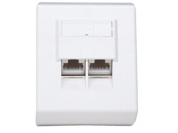 Intellinet 408332, 2 x RJ-45, FTP, 5e, -40 - 80 ° C, Vit, EIA/TIA UL
