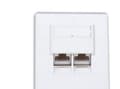 Miniatyrbild 1 av 5: Intellinet 408332, 2 x RJ-45, FTP, 5e, -40 - 80 ° C, Vit, EIA/TIA UL