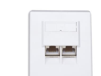 Intellinet 408332, 2 x RJ-45, FTP, 5e, -40 - 80 ° C, Vit, EIA/TIA UL Vit