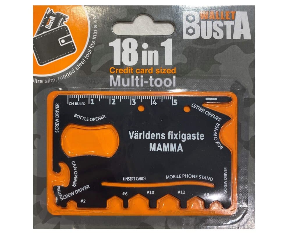 Multitool Multiverktyg Världens fixigaste mamma kreditkort betalkort
