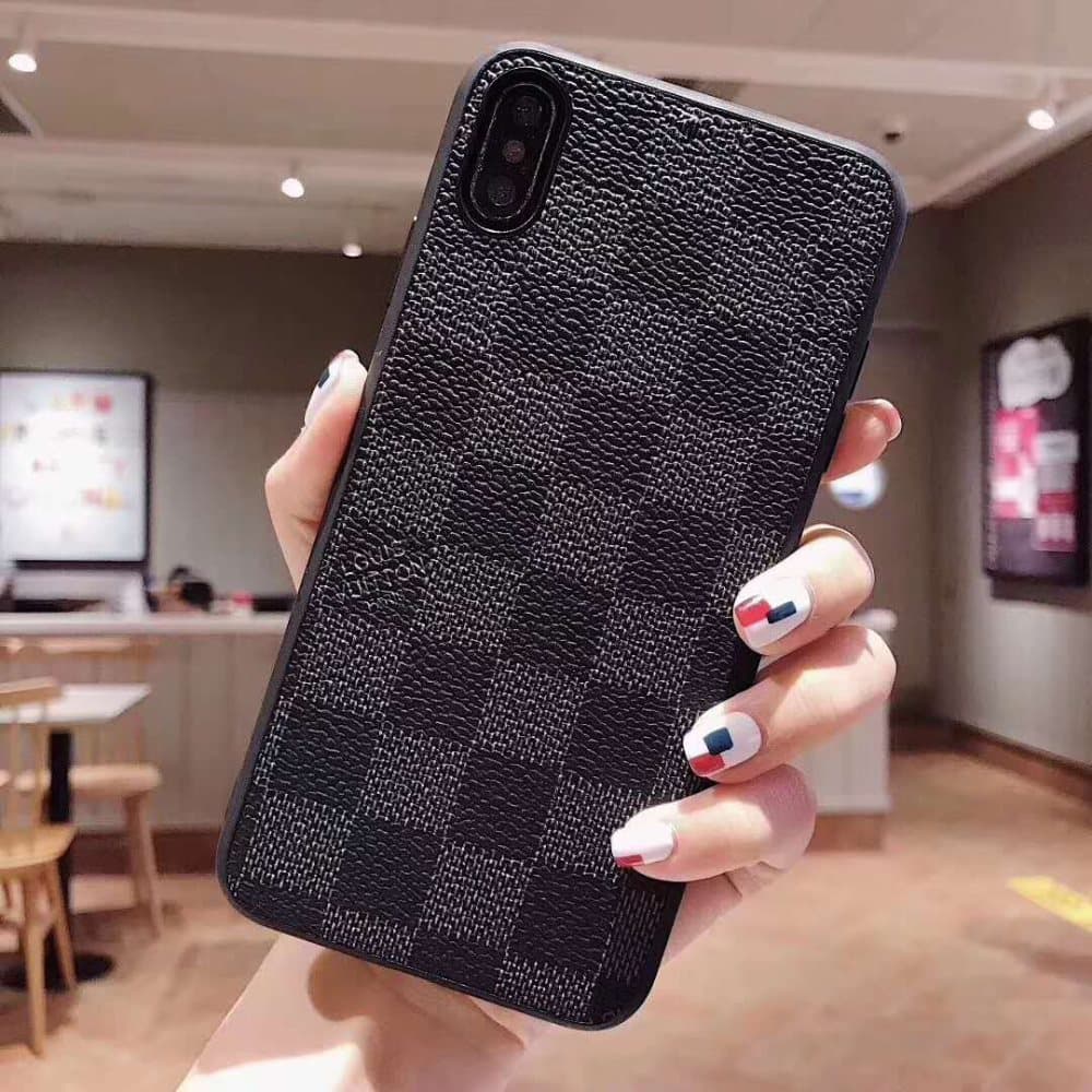 Mobil fodral till Iphone XS Max rutor i ljusgrått/mörkgrått