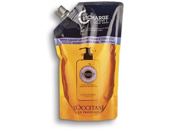 L''Occitane Shea Hands & Body Lavender Liquid Soap Refill, Hud, Flytende såpe, Påfyllspose, Rensende, Frankrike, AQUA/WATER - HELIANTHUS ANNUUS (SUNF
