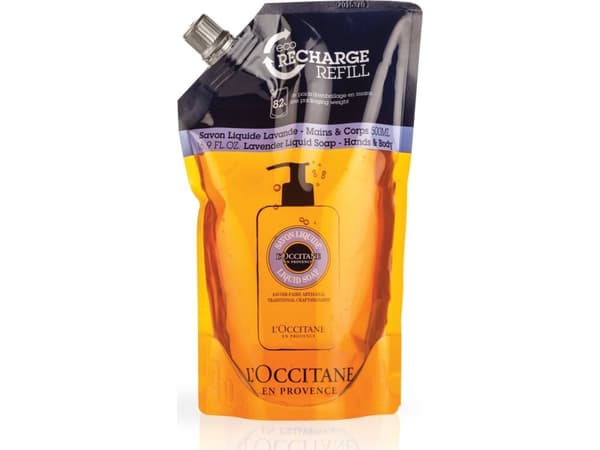 L''Occitane Shea Hands & Body Lavender Liquid Soap Refill, Hud, Flytende såpe, Påfyllspose, Rensende, Frankrike, AQUA/WATER - HELIANTHUS ANNUUS (SUNF