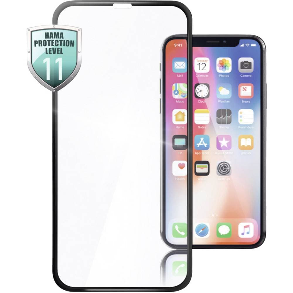 Hama 3D-Full-Screen-Protection Displaybeskyttelsesglas Passer til: Apple iPhone 11 Pro, Apple iPhone XS, Apple iPhone X. 1 stk