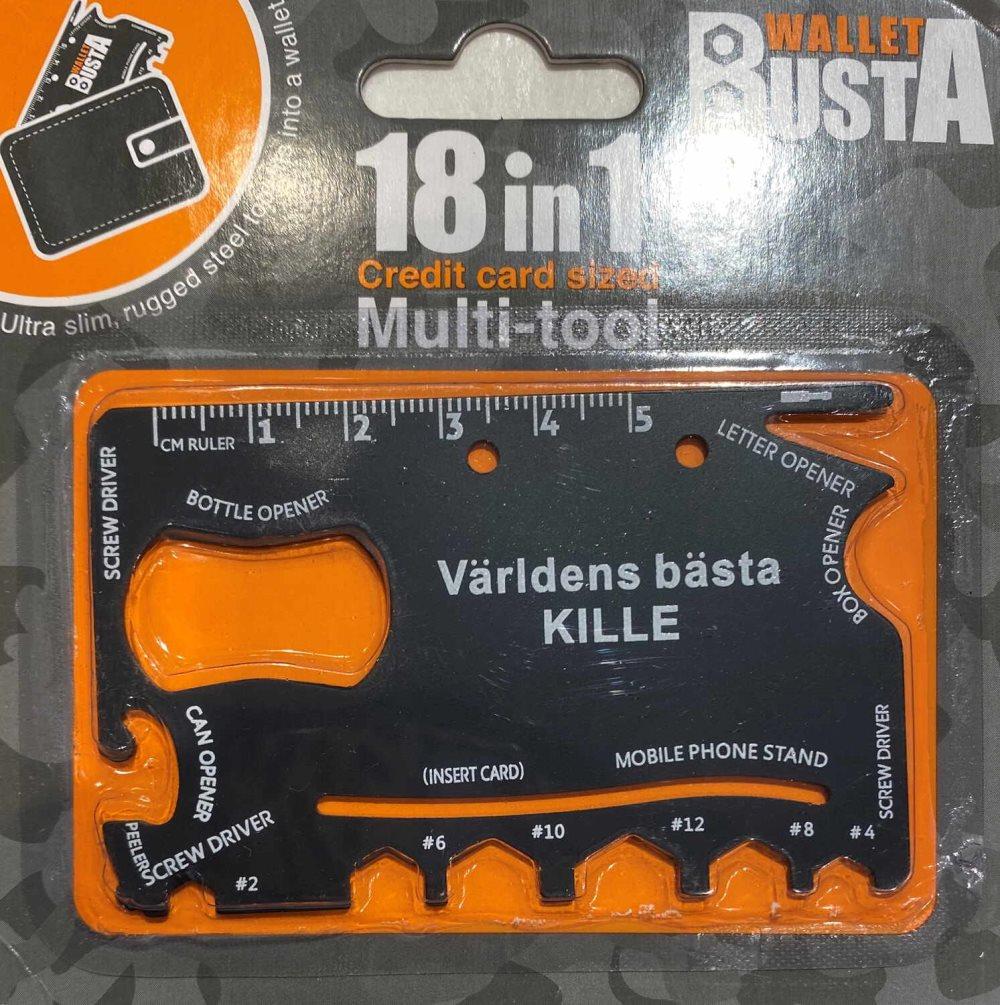 Multitool Multiverktyg Världens bästa kille kreditkort betalkort