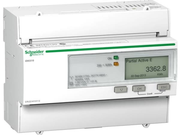 Schneider Electric iEM3310, IP20, 50/60 Hz, 126 mm, 69,3 mm, 103,2 mm, 130 mm