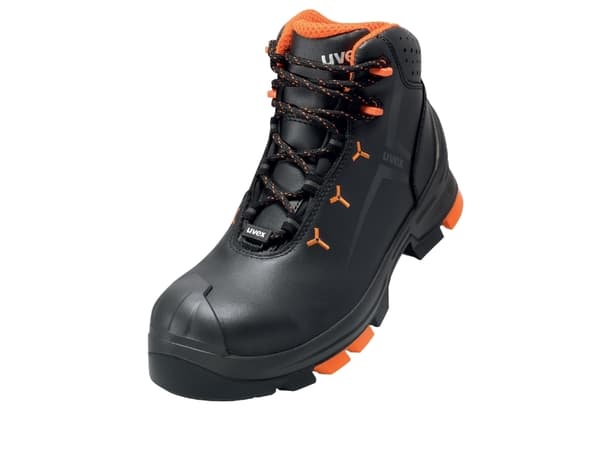 Uvex 65032, Unisex, Voksen, Vernestøvler, Oransje, Sort, ESD, S3, SRC, Lisselukking