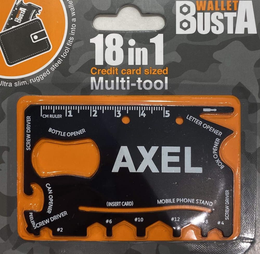 Multitool Multiverktyg AXEL kreditkort betalkort