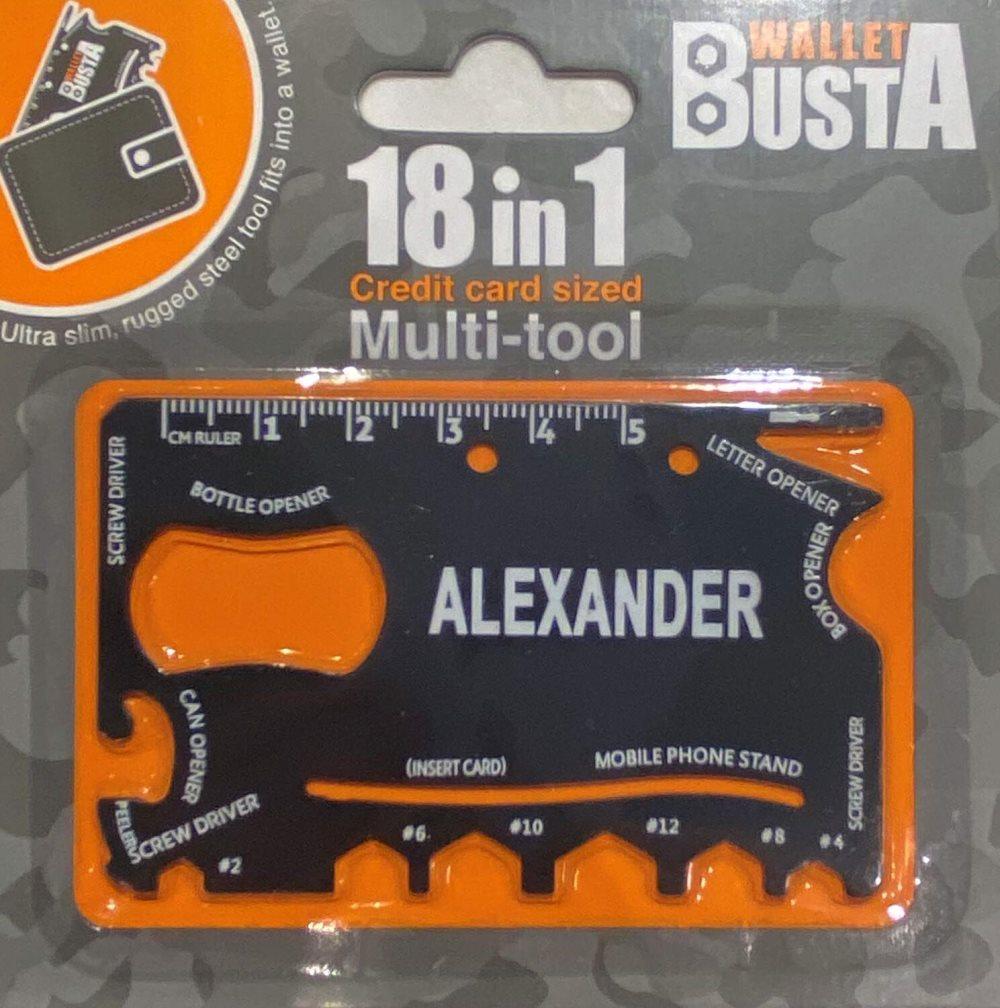 Multitool Multiverktyg ALEXANDER kreditkort betalkort