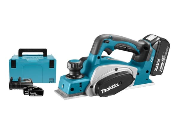 Makita LXT DKP180RTJ - Høvelmaskin - trådløs - 82 mm - 2 batterier, inkludert lader - 18 / 36 V