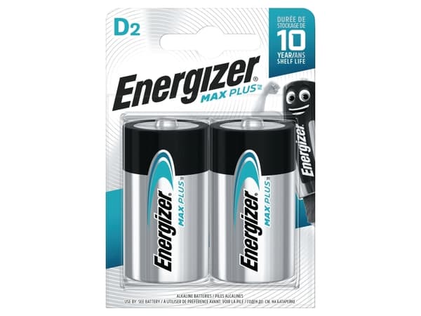 Energizer Max Plus - Batteri 2 x D - Alkalisk