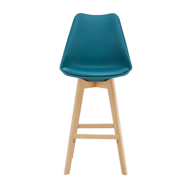 [en.casa] Barstol Lublin set 2-105x48x58cm-bok-PU konstläder-turkos