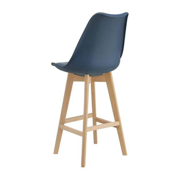 [en.casa] Barstol Lublin set 2-105x48x58cm-bok-PU konstläder-blå
