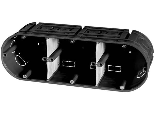 ftronic flushmounted appliance box solid 3gang d63mm flushmounted30