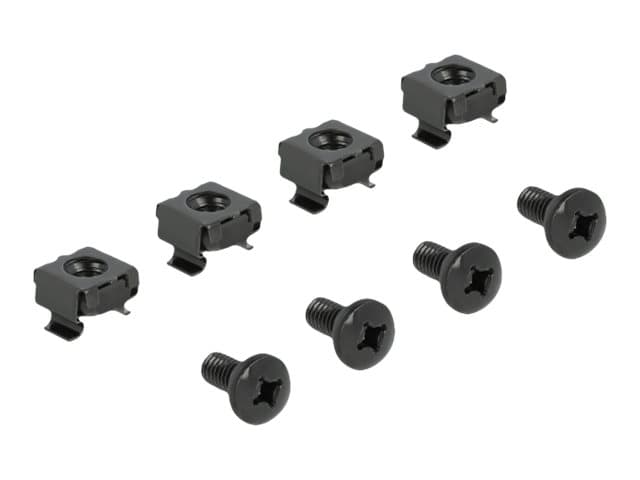 Delock Cable Management Brush Strip - Cable management panel with brush - svart - 1U - 19"