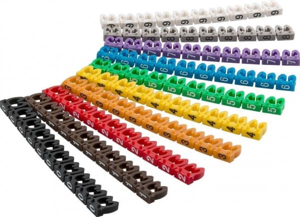 Goobay 72514, Monivärinen, PVC-muovi, 100 kpl, Musta/Valkoinen, 3,8 - 5,9 mm