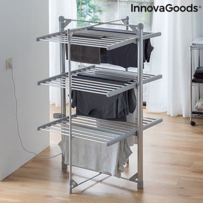 Hopfällbar och elektrisk tvättlina Indryer InnovaGoods (36 Stänger) 300W