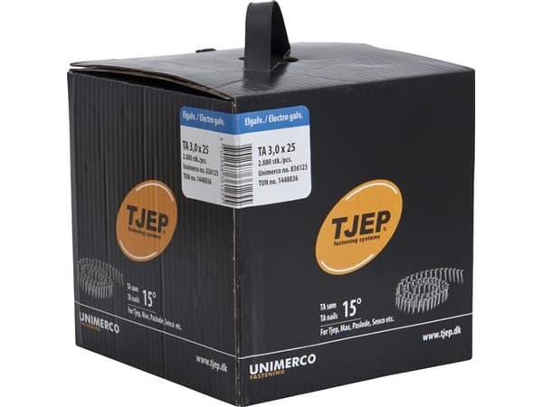 Tjep ringsøm TA 30/25 - elgalv. til tagpap. box 2880 stk