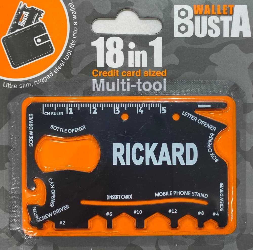 Multitool Multiverktyg RICKARD kreditkort betalkort