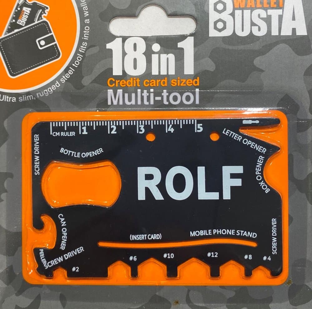 Multitool Multiverktyg ROLF kreditkort betalkort