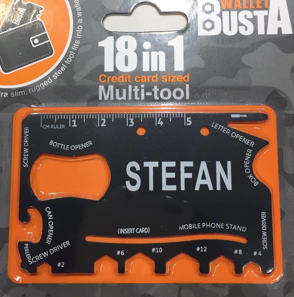 Multitool Multiverktyg STEFAN kreditkort betalkort