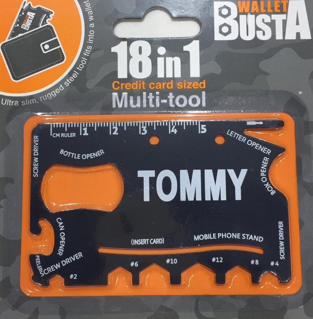 Multitool Multiverktyg TOMMY kreditkort betalkort