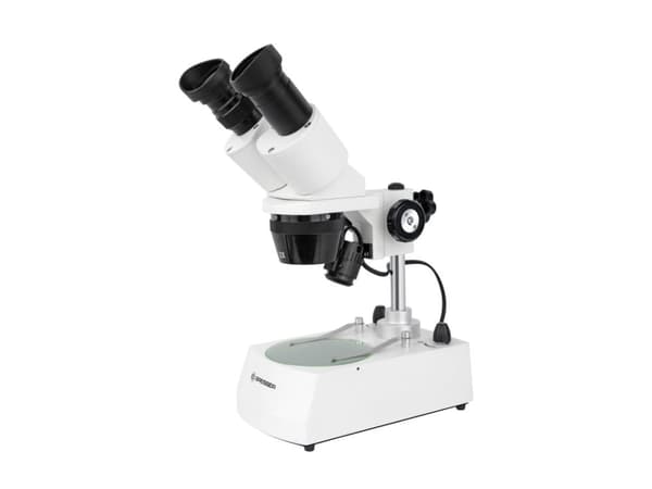 Bresser Optics ERUDIT ICD, Optisk mikroskop, Sort, Hvit, Aluminium, 40x, 20x, LED Sort, Hvit