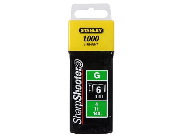 Stanley PUNTI TIPO g - Stifter - 10 mm - galvanisert stål - forsinket - pakke av 1000