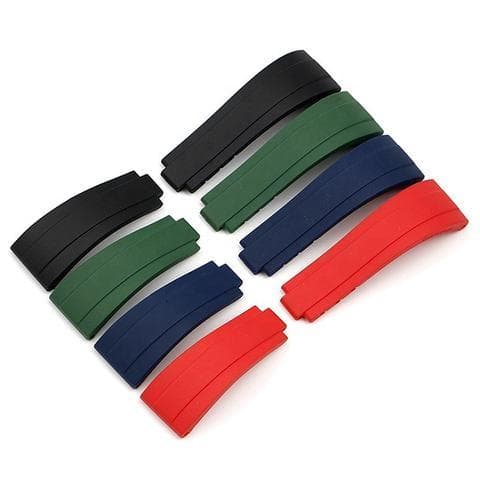 Rubber strap Fits Rolex Submariner, GMT and Omega seamaster, color Black