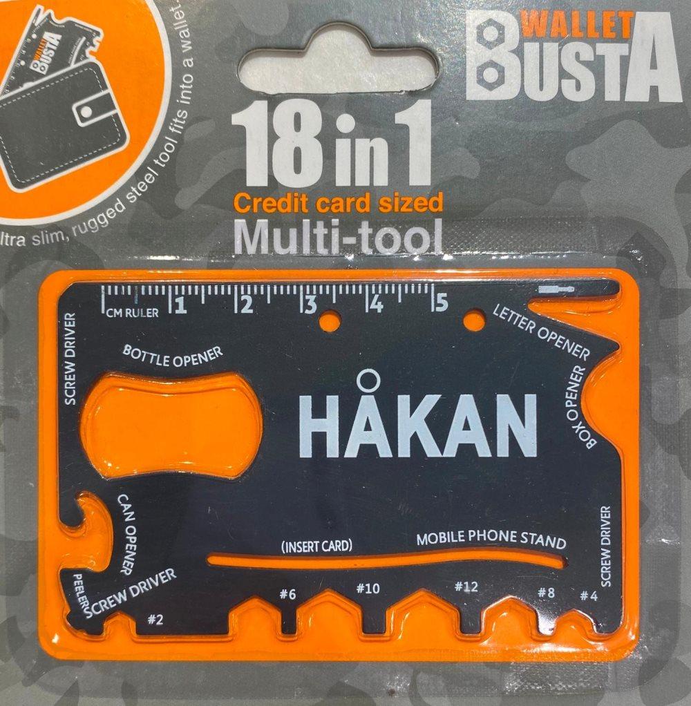 Multitool Multiverktyg HÅKAN kreditkort betalkort